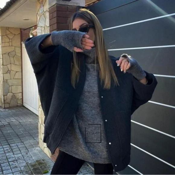 ZARA TEXTURED BOMBER JACKET - Picture 1 of 4